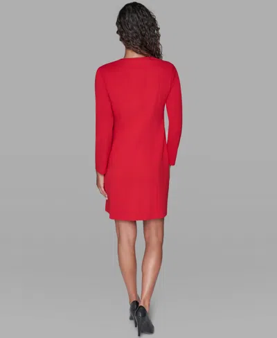 Karl Lagerfeld Bow Detail Jacket Dress In Red