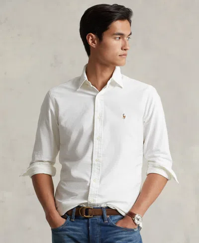 Polo Ralph Lauren Long Sleeve Shirt Button Down Collar In White
