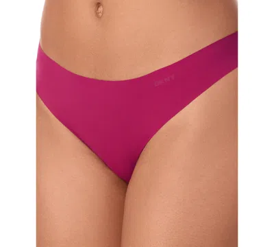 Dkny Litewear Cut Anywear Logo Thong Underwear-dk5026 In Purple