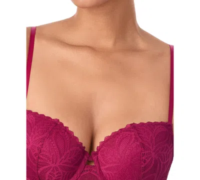 Dkny Women's Lace Deco Balconette Bra Dk7555 In Purple
