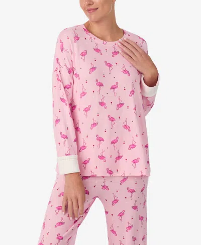Ellen Tracy 2pc Pajama Set In Pink