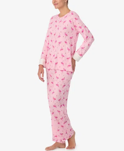 Ellen Tracy 2pc Pajama Set In Pink
