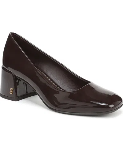 Sam & Libby Gianella Square Toe Pump In Burgundy