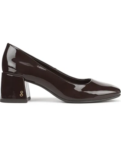 Sam & Libby Gianella Square Toe Pump In Burgundy