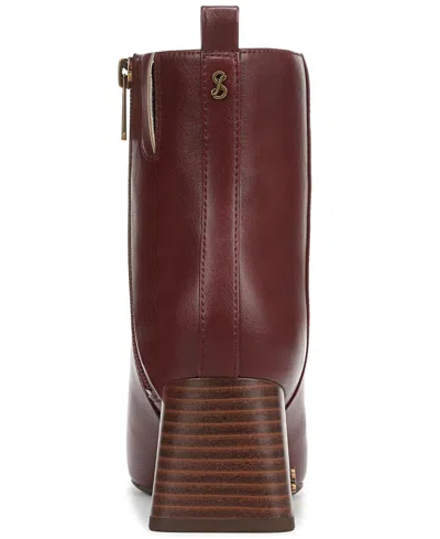 Sam & Libby Women's Yuliana Block Heel Dress Booties In Red