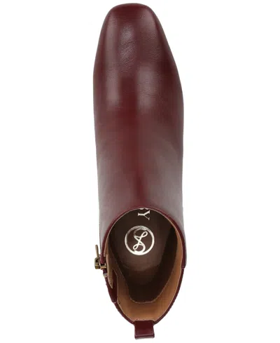 Sam & Libby Women's Yuliana Block Heel Dress Booties In Red