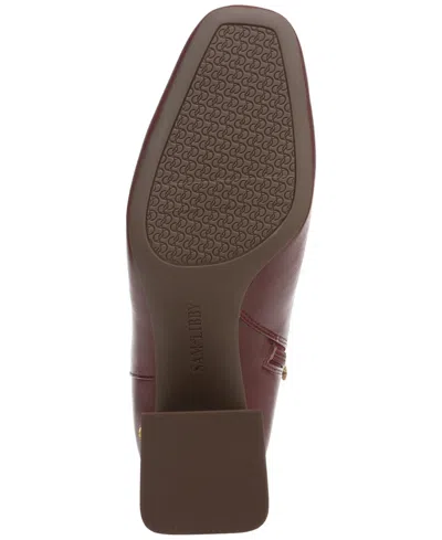 Sam & Libby Women's Yuliana Block Heel Dress Booties In Red