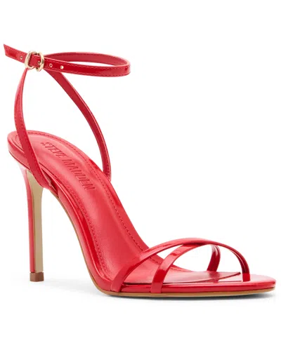 Steve Madden Women's Jypsey Strappy High-heel Dress Sandals In Red