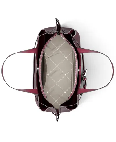 Michael Kors Emilia Small Satchel In Burgundy