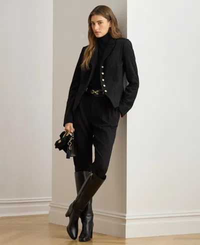 Ralph Lauren Women's Collared Long Sleeve Jacket In Black
