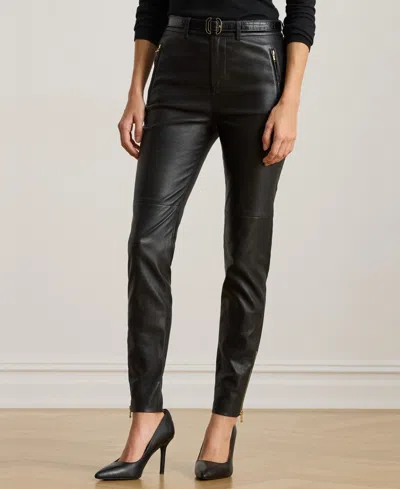 Ralph Lauren Women's Skinny Ankle Pants In Black