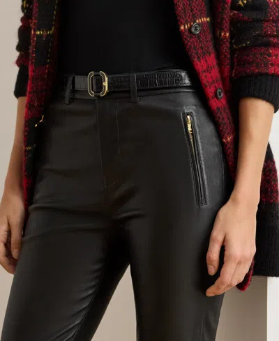 Ralph Lauren Women's Skinny Ankle Pants In Black