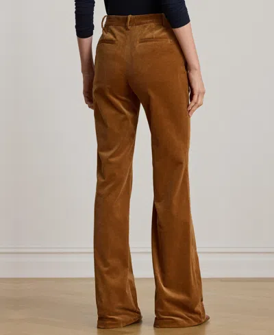 Ralph Lauren Women's High Rise Corduroy Flare Pants In Brown
