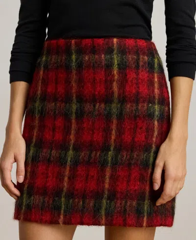Ralph Lauren Womens Plaid Pencil Mini Skirt 0p 18 In Multi