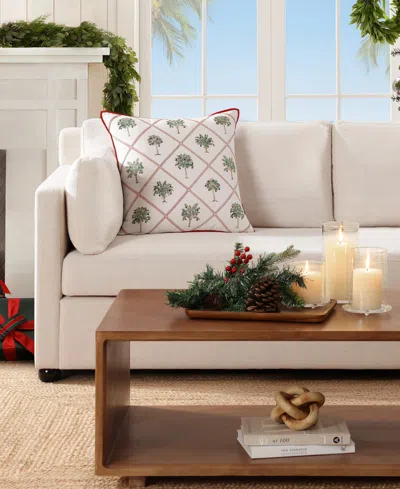 Tommy Bahama Palm Tree Trellis 100% Cotton Percale Decorative Pillow In Neutral