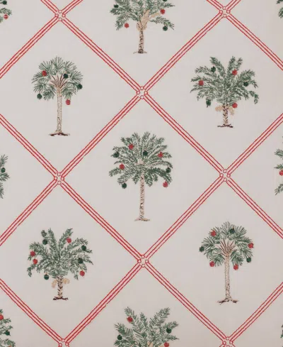 Tommy Bahama Palm Tree Trellis 100% Cotton Percale Decorative Pillow In Neutral