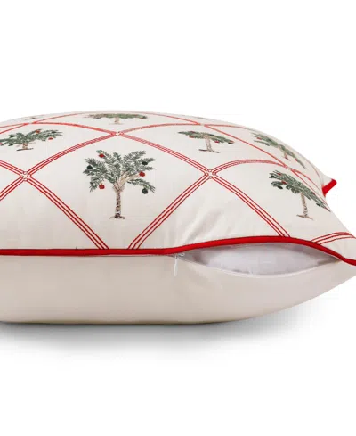 Tommy Bahama Palm Tree Trellis 100% Cotton Percale Decorative Pillow In Neutral