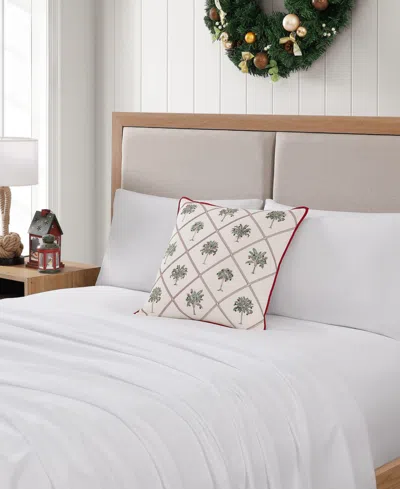 Tommy Bahama Palm Tree Trellis 100% Cotton Percale Decorative Pillow In Neutral
