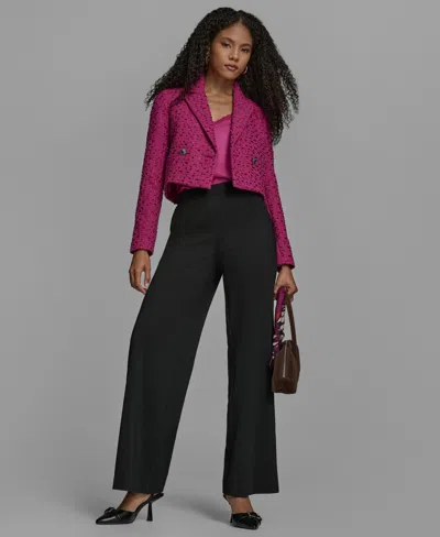 Bcbg Women's Novelty Long Sleeve Cropped Jacket In Pink