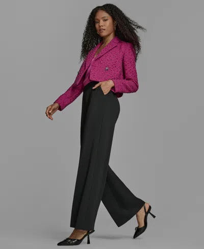 Bcbg Women's Novelty Long Sleeve Cropped Jacket In Pink