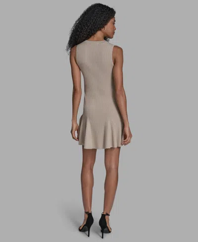 Bcbg Women's Button Front Sweater Dress In Gray