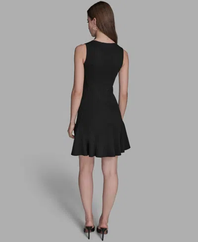 Bcbg Women's Knit Lurex Sweater Dress In Black