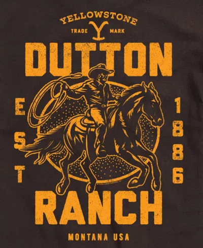 Airwaves Men's Yellowstone Core Short Sleeve T-shirt In Brown