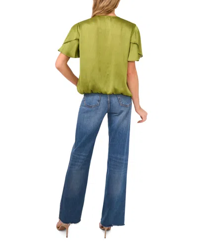 Vince Camuto Women's Tulip Sleeve Wrap Top In Green