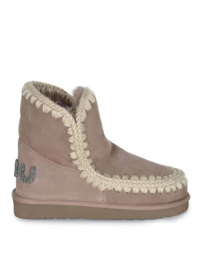 Mou Eskimo 18 Boot In Suede Cognac Color In Brown