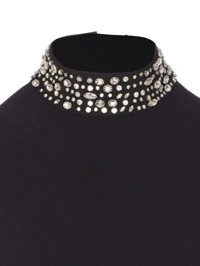 Liu •jo Liu Jo Short Black Dress With Rinhestones