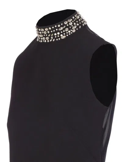 Liu •jo Liu Jo Short Black Dress With Rinhestones