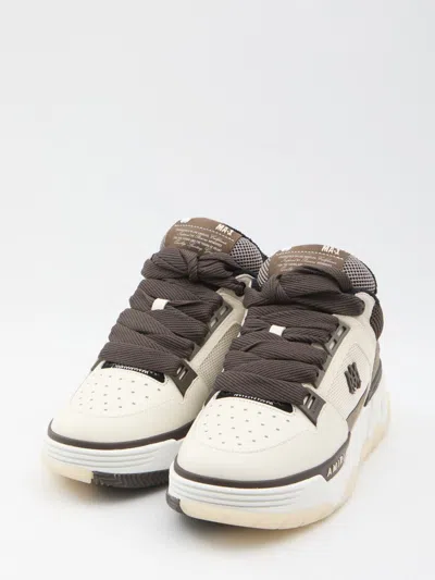 Amiri Brown Low Top Sneakers With Logo Detail On The Side And Mesh Panels In Brown