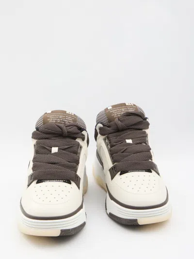 Amiri Brown Low Top Sneakers With Logo Detail On The Side And Mesh Panels In Brown