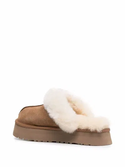 Ugg Disquette Shearling Platform Slippers In Multi