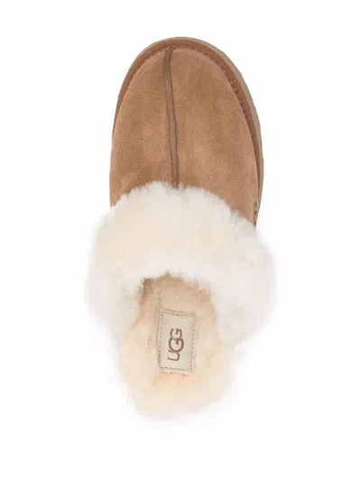 Ugg Disquette Shearling Platform Slippers In Multi