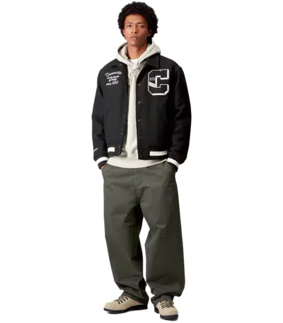 Carhartt Wip World Class Black Varsity Jacket In Gray