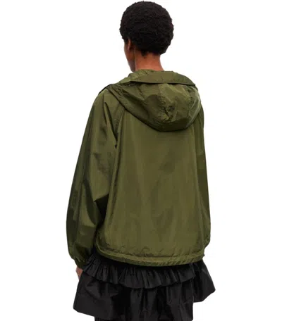 Ganni Flyweight Nylon Jacket Kalamata In Green