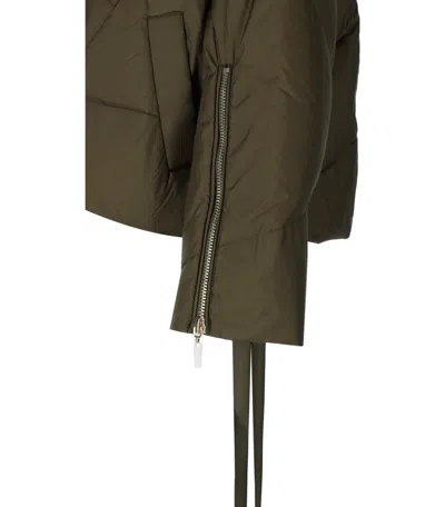 Twinset Military Green Hooded Jacket In Green
