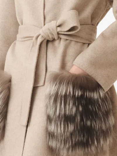 Fabiana Filippi Double-faced Wool And Cashmere Coat In Brown