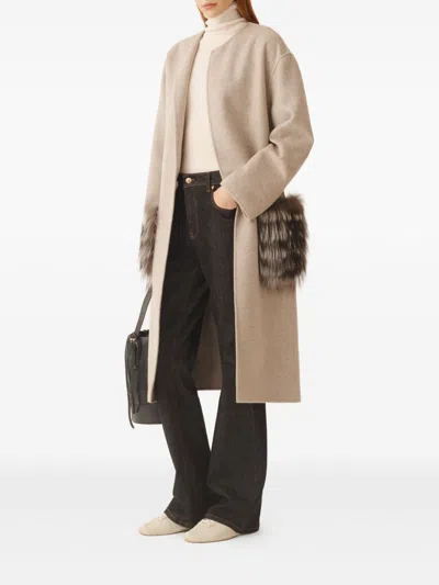 Fabiana Filippi Double-faced Wool And Cashmere Coat In Brown