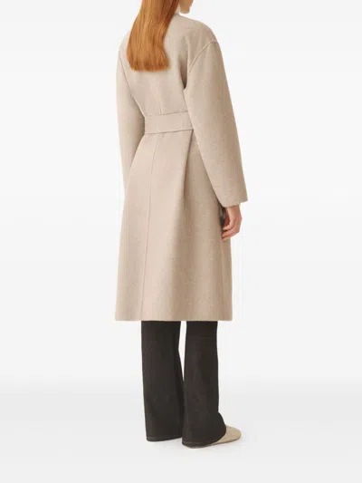 Fabiana Filippi Double-faced Wool And Cashmere Coat In Brown