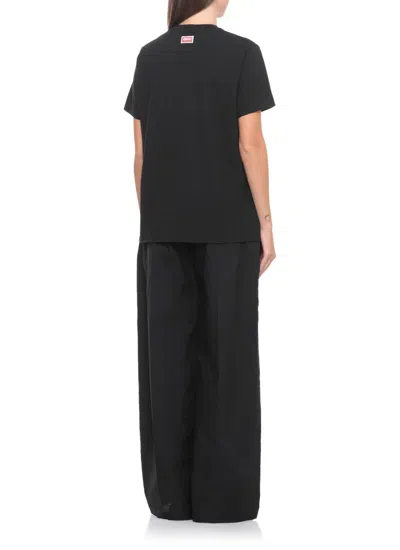 Kenzo Futura Graphic Print Boke Flower T-shirt In Black