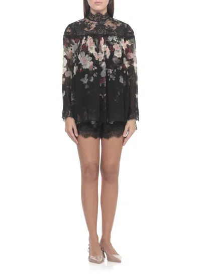 Zimmermann Hypnotic Lace York Blouse In Black Cascade In Black