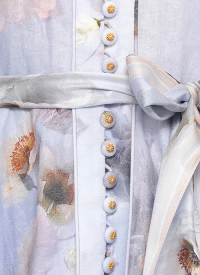 Zimmermann Hypnotic Mini Dress In Blue