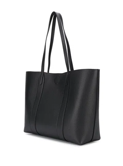 Mulberry Black Tote Bag With Front Turn-lock Closure And And Two Top Handles In Leather Woman In Black