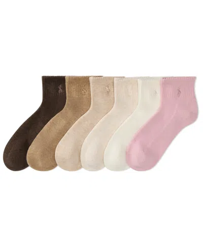 Polo Ralph Lauren Women's 6-pk. Cushion Quarter Socks In Multi
