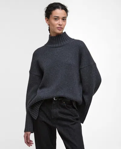 Barbour Women's Funnel Neck Knit Jumper In Gray