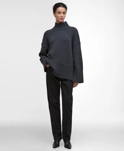 Barbour Women's Funnel Neck Knit Jumper In Gray