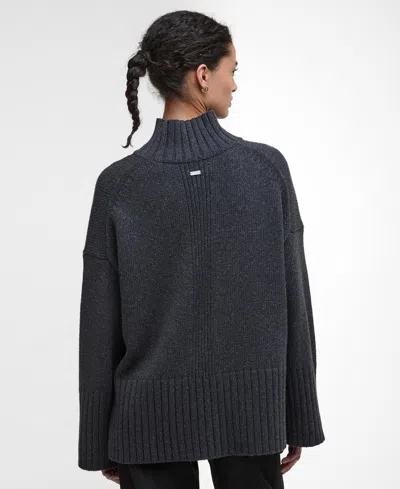 Barbour Women's Funnel Neck Knit Jumper In Gray