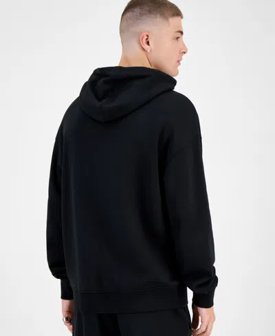 Hugo Boss Nogudi Long-sleeve Logo Graphic Hoodie In Black
